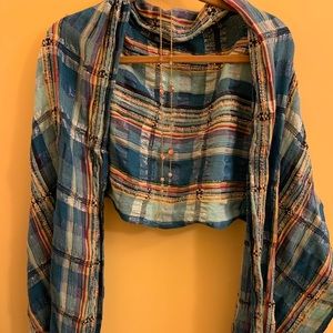 Scarf (1937 Accessories) and necklace (loft)